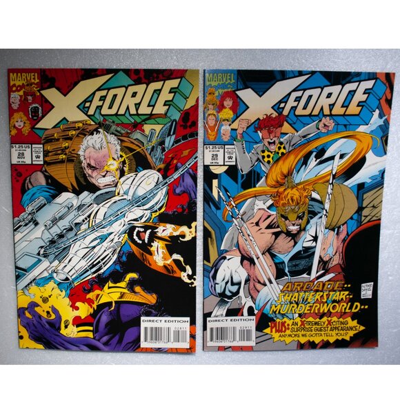 Lot of 5 X-Force Comic Books 28 29 30 31 32 Marvel 1993 1994 Run 28-32 90s X - Picture 2 of 6